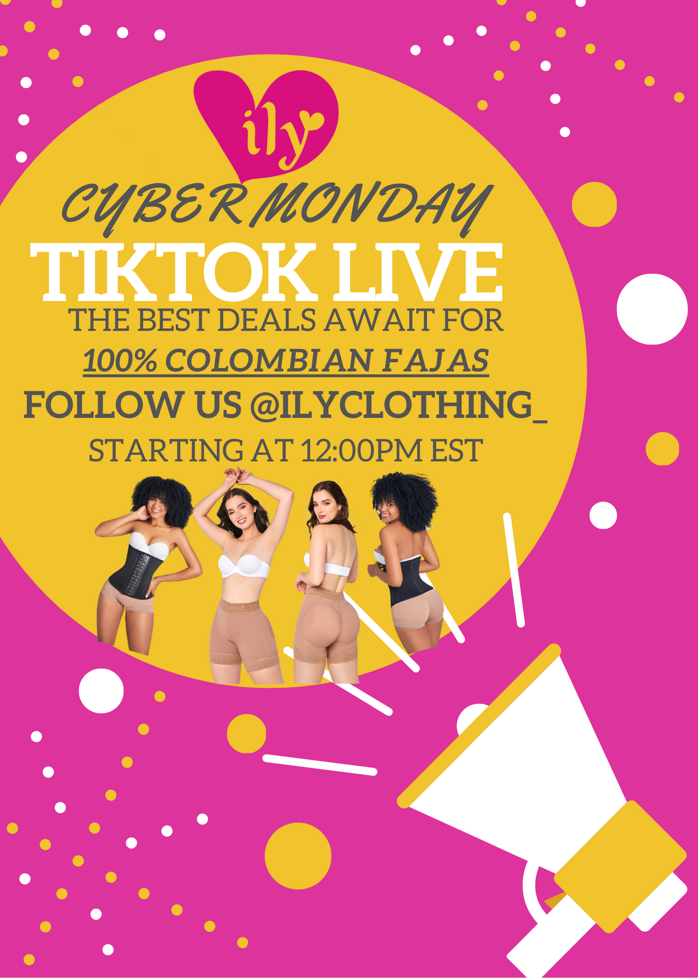 Join ILY Clothing's Exclusive Cyber Monday TikTok Live for Unmissable Deals!