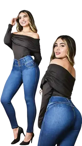 No Pocket Blue Colombian Jean