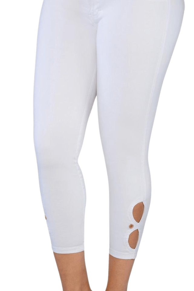 White Push Up Capri-Jeans-ILY FAJAS