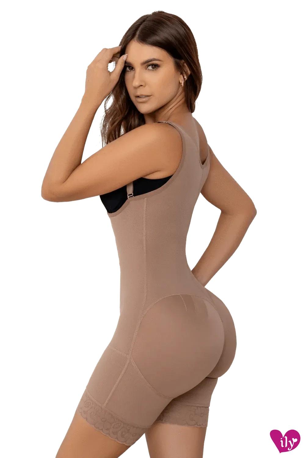 High Back Shorts Bodyshaper with Perineal Zipper-Shapwear-ILY FAJAS