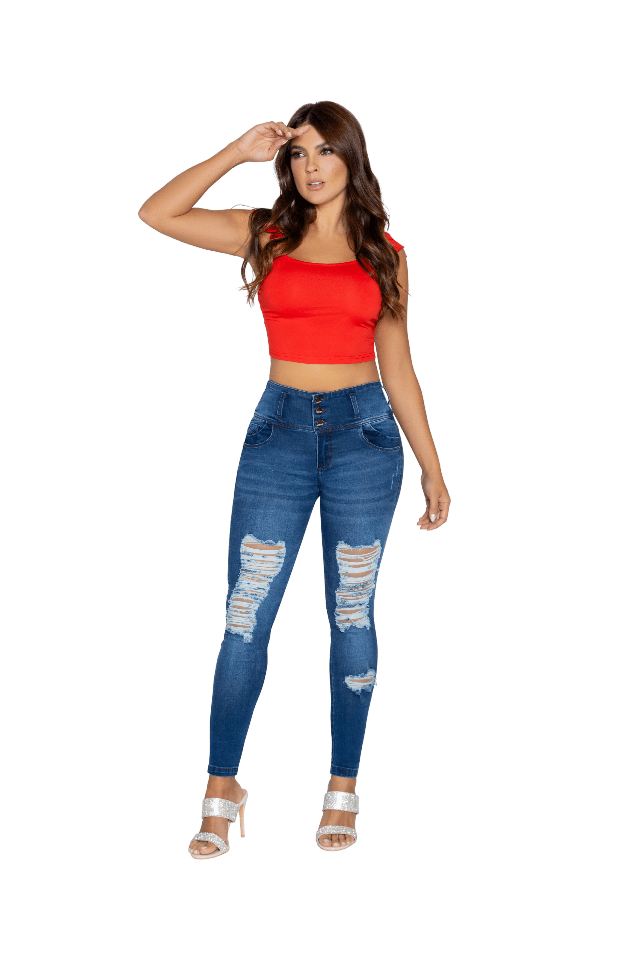 ILY Clothing Jean Colombian Ripped Blue Jean