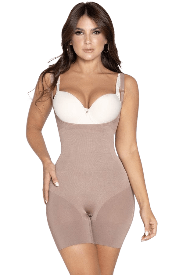 Ily Clothing Open Bust Short Bodysuit